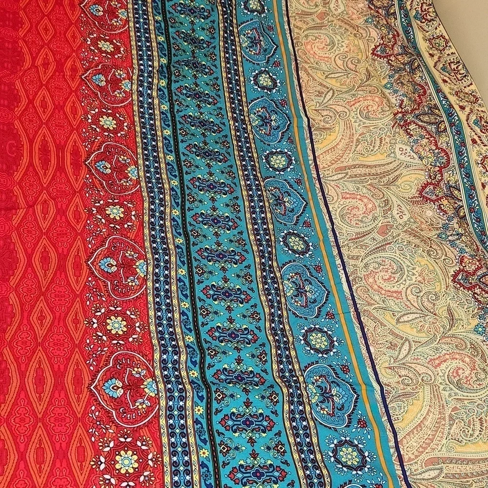 NWOT Bohemian multicolor floral print heavy cotton duvet cover 90